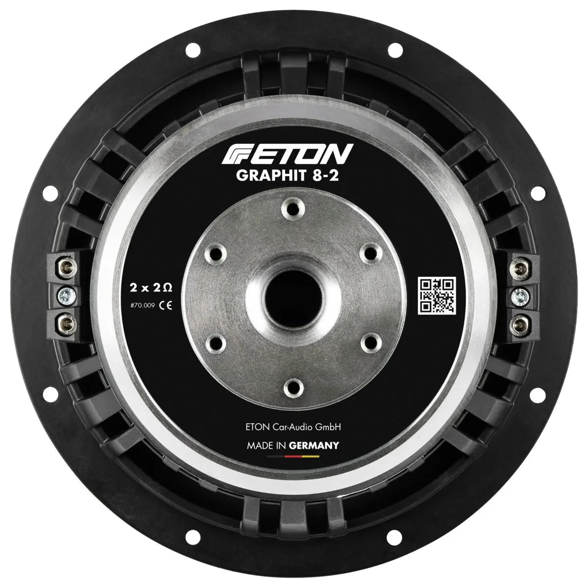 ETON, Graphit 8-2, 20cm, 2x2ohm žemų dažnių garsiakalbis - Garsiakalbio jungtys ir techninė informacija
