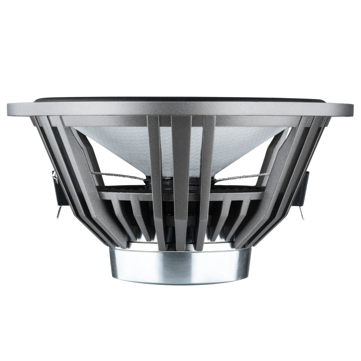 ETON, HEX 165, 16,5 cm žemų dažnių garsiakalbis - Šoninis vaizdas su metaliniu krepšiu