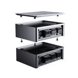 ETON, PA4 garso stiprintuvas, 2x45W + 2x80W - Išardytas stiprintuvas su jungtimis ir varžtais
