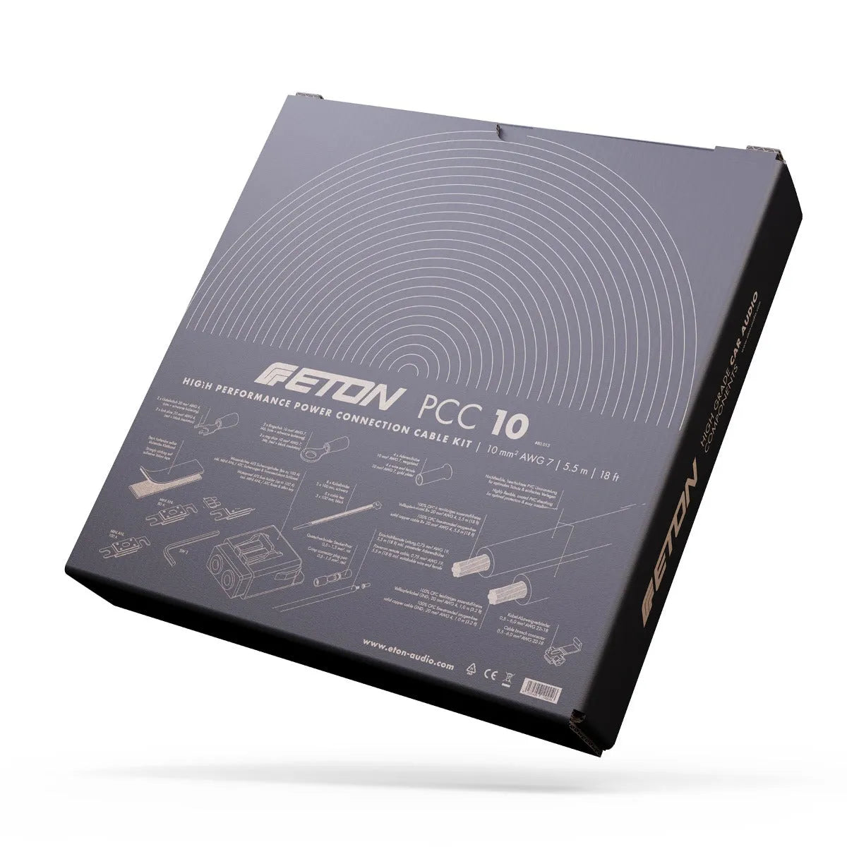 ETON PCC 10 OFC laidų rinkinys garso stiprintuvui, 10mm²