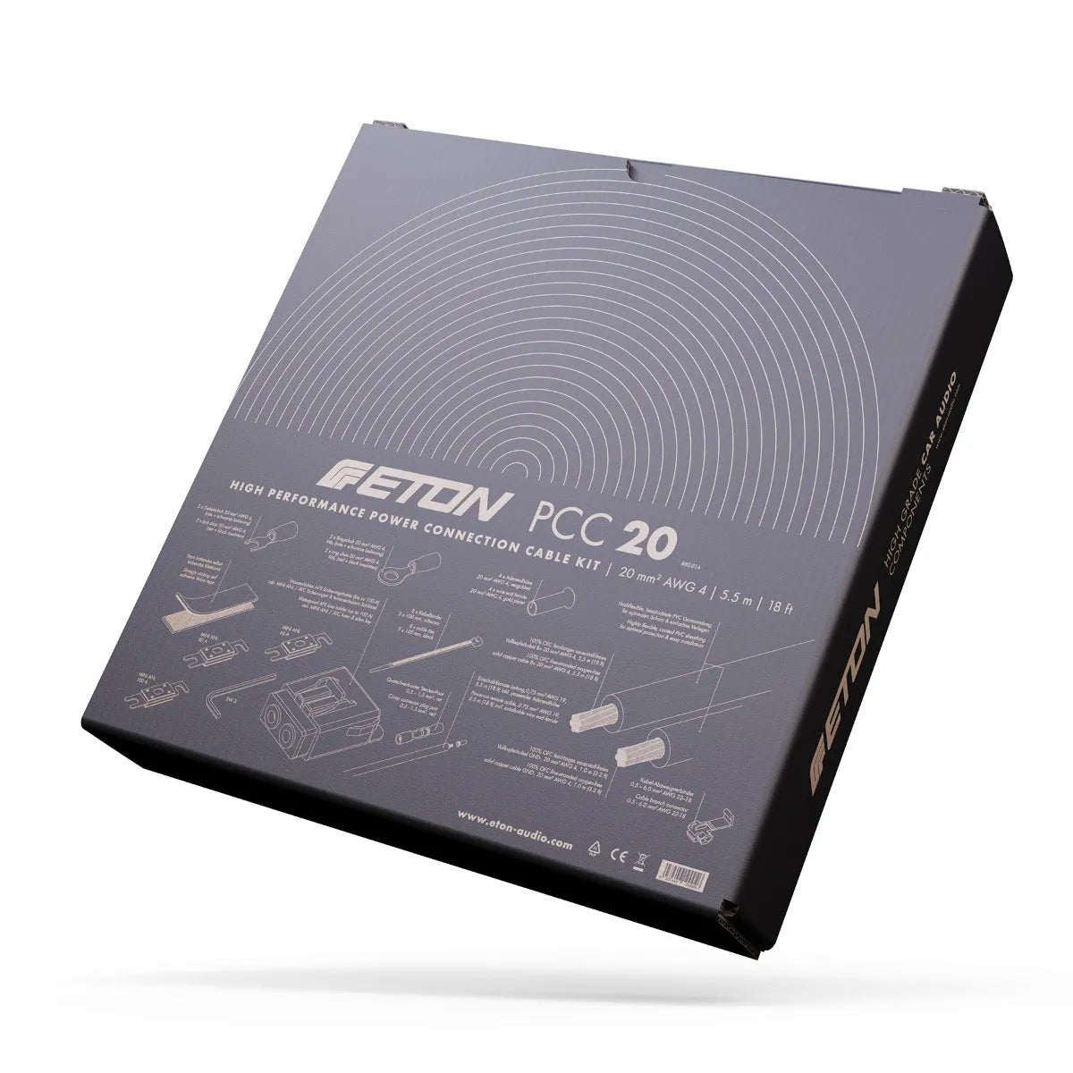 ETON PCC 20 OFC laidų rinkinys garso stiprintuvui, 20mm²