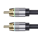 ETON, RCA4U-55, 4-kanalų High End 5.5m ilgio linijinis laidas - Auksiniai RCA jungčių galai su spalvotais žiedeliais