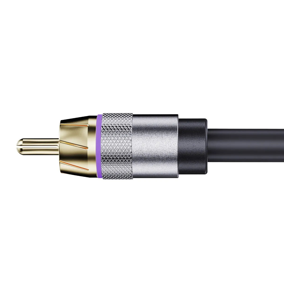 ETON, RCAU-Y, Y-adapteris High End linijinio laido išsišakojimui, 1V/2V - Auksinis RCA jungties galas su violetine juostele