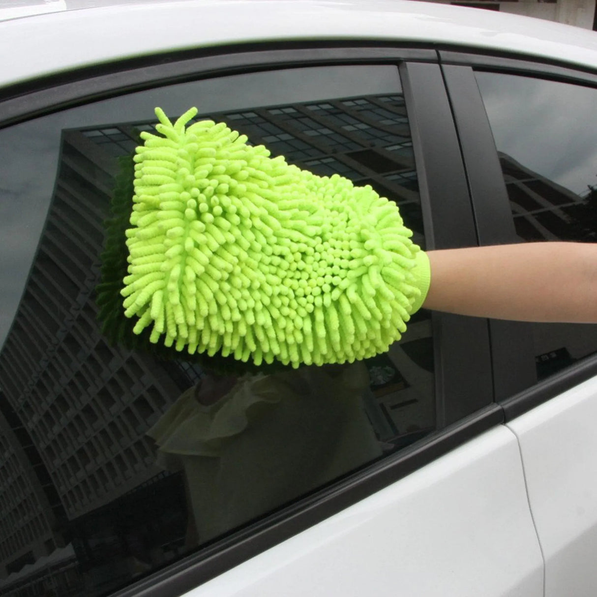 Eco Touch, Aplikatorius, pirštinė, geltona - Geltona pirštinė valo automobilio langą
