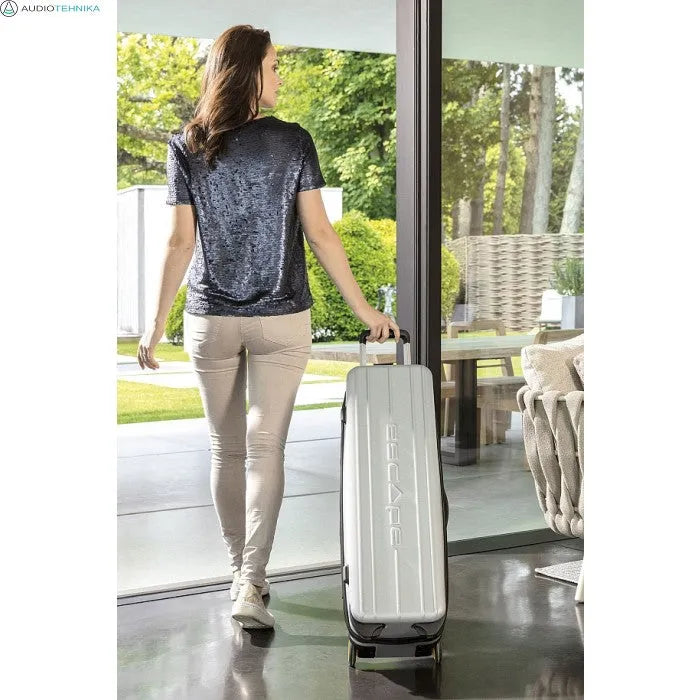 Escape P9 Travel Case, kelioninis dėklas belaidei nešiojamai muzikos s - Šoninis vaizdas su rankena ir ratukais