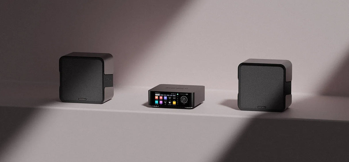 EverSolo Play, viskas viename išmanus stereo stiprintuvas 2x110W, HDMI