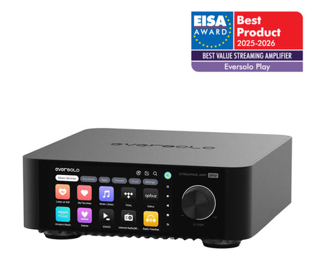 EverSolo Play, viskas viename išmanus stereo stiprintuvas 2x110W, HDMI ARC