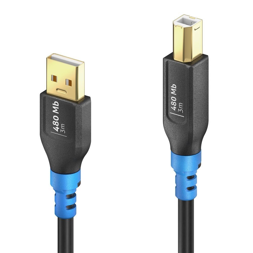 FI-U200-030 FlexInstall USB-A į USB-B kabelis, USB 2 480Mbps, 3m