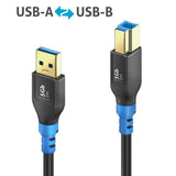 FI-U300-020 FlexInstall USB-A į USB-B kabelis, USB 3 5Gbps, 2m