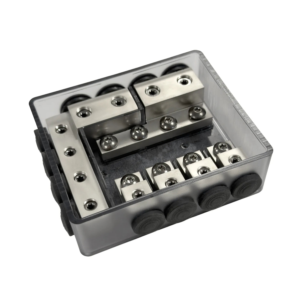 FOUR 4-600424 STAGE 2 MINI ANL FUSE HOLDER 4x50/8x20mm2 - Permatomas dangtis su guminėmis kojelėmis