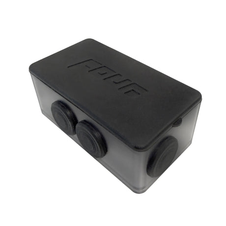 FOUR 4-600440 STAGE 2 DISTRIBUTION BLOCK, 4X50MM2 TO 4X25MM2 - Permatomas korpusas su juodu dangteliu