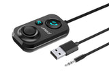 FOUR Bluetooth handsfree / Receiver - Mygtukai su mėlynais simboliais ir USB jungtis