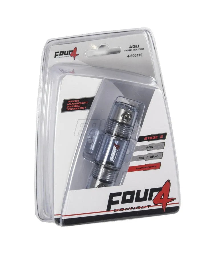 FOUR Connect 4-600110 Waterproof AGU fuseholder 35/10mm2 - Pakuotė su produkto aprašymu ir specifikacijomis