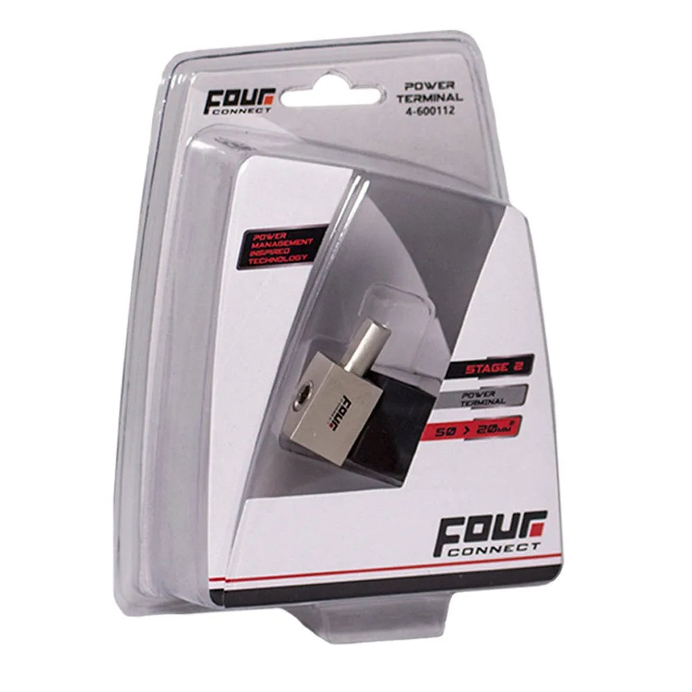 FOUR Connect 4-600112 power terminal 50/20mm2 - pakuotė su priekiniu prietaiso vaizdu