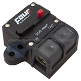 FOUR Connect 4-600128 automatinis saugiklis 200A - galinė panelė su jungtimis ir mygtuku