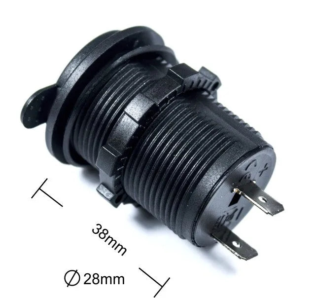 FOUR Connect 4-600152 vandeniui atsparus maitinimo lizdas 12/24 V