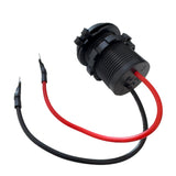 FOUR Connect 4-600153 vandeniui atsparus USB lizdas 12/24V - Galinė dalis su laidais ir jungtimis