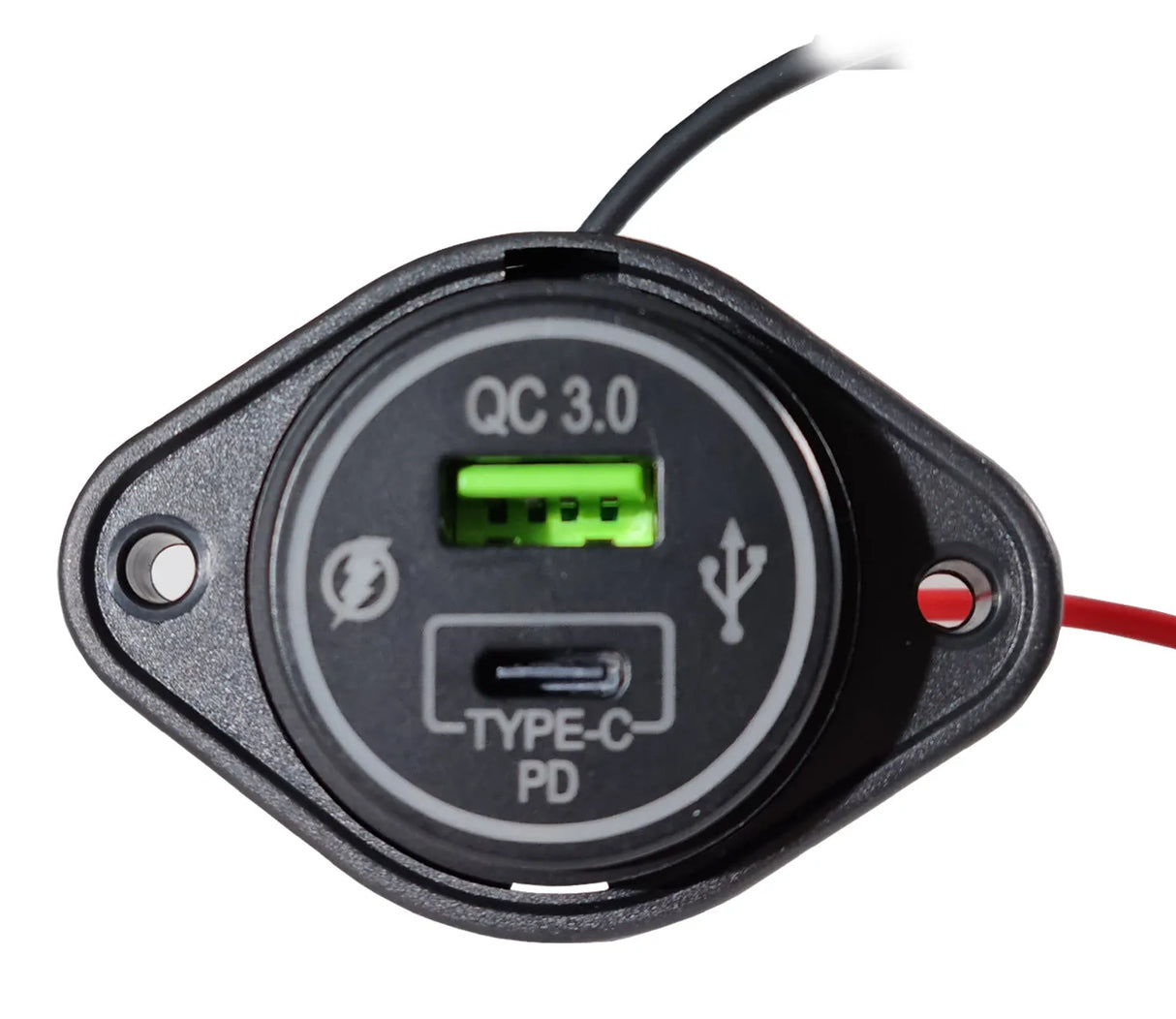 FOUR Connect 4-600163 12/24V maitinimo lizdas - QC 3.0 ir PD USB prievadai