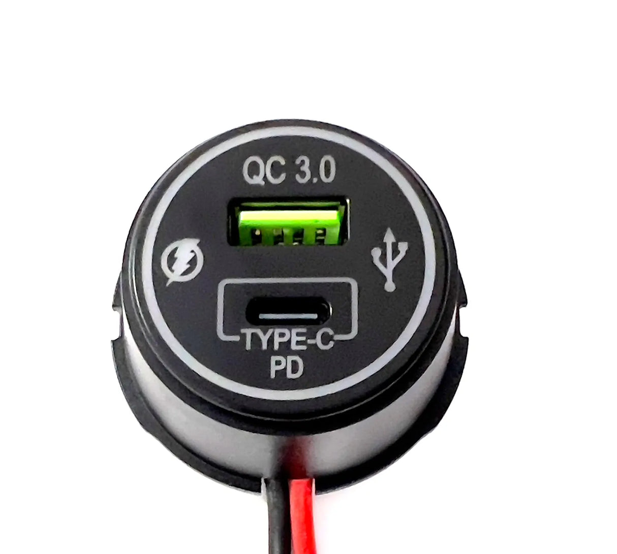 FOUR Connect 4-600163 12/24V maitinimo lizdas - USB-A ir USB-C lizdai su laidais
