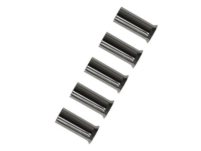 FOUR Connect 4-690715 laidų galai 10mm2, 10 vnt. - penki metaliniai vamzdeliai iš arti