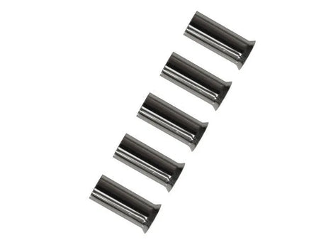 FOUR Connect 4-690715 laidų galai 10mm2, 10 vnt. - penki metaliniai vamzdeliai iš arti