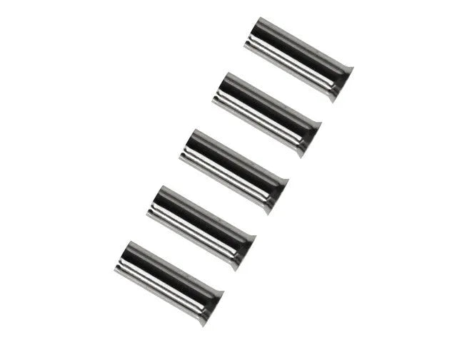 FOUR Connect 4-690724 laidų galai 6.0 mm2, 20 vnt. - Penki metaliniai vamzdeliai iš arti