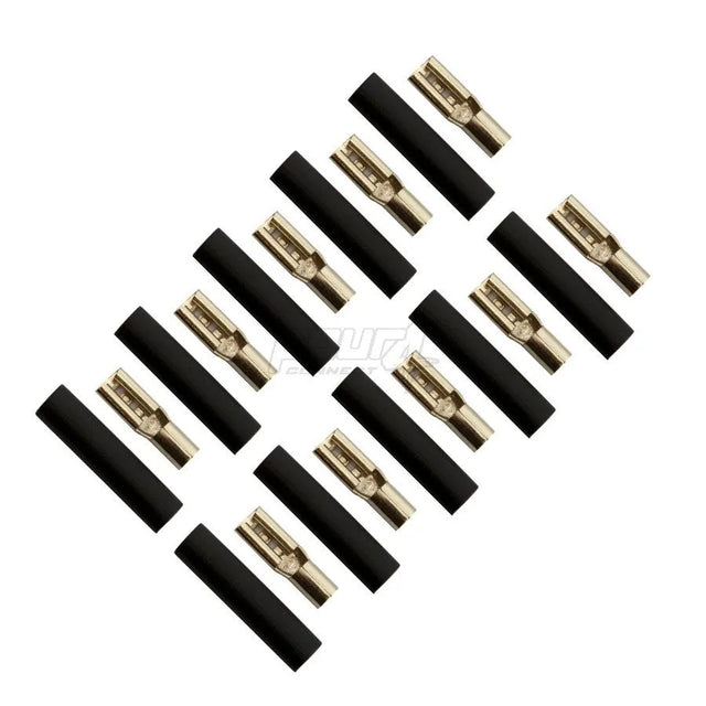 FOUR Connect 4-690732 plokščias jungtis 2.5mm², 2.8mm, juoda, 10vnt.