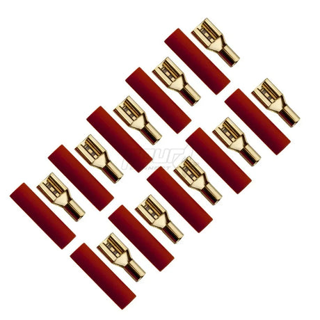 FOUR Connect 4-690742 plokščias jungtis 2.5mm², plotis 4.8mm, raudona, 10vnt