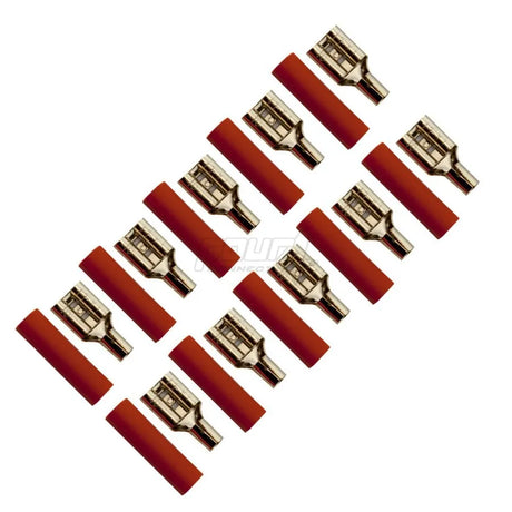 FOUR Connect 4-690745 plokščias jungtis 2.5mm², plotis 6.3mm, raudona, 10vnt