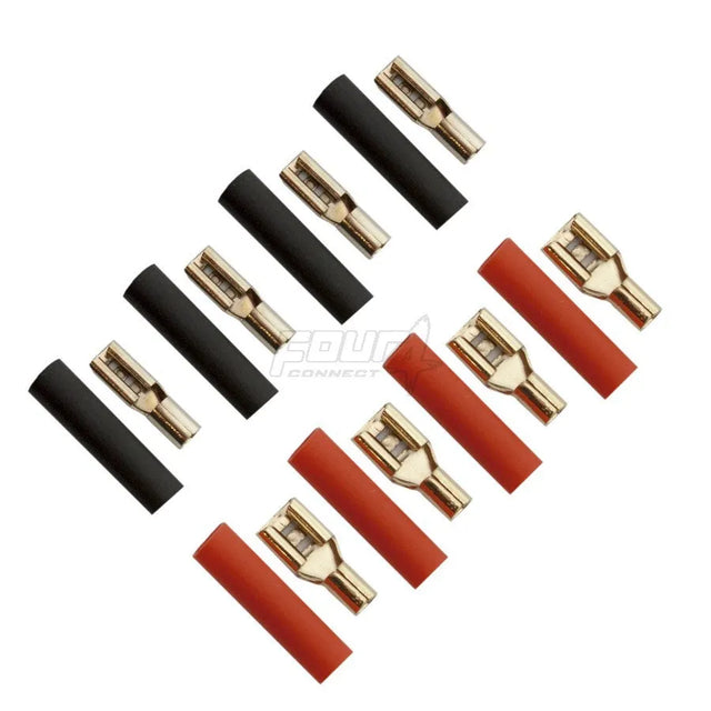 FOUR Connect 4-690752 plokščias jungtis 2.5mm² - 2x2.8mm/2x4.8mm raudona + 2x2.8mm/2x4.8mm juoda