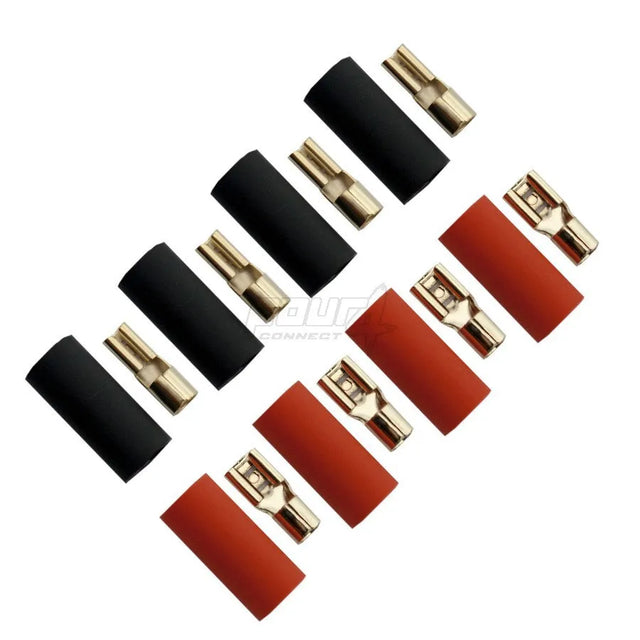 FOUR Connect 4-690753 plokščias jungtis 6.0mm² - 2x2.8mm/2x4.8mm raudona + 2x2.8mm/2x4.8mm juoda