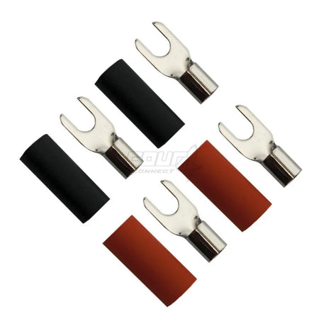 FOUR Connect 4-690815 M4 šakutės jungtis 6.0mm², 2xRaudona ir 2xJuoda