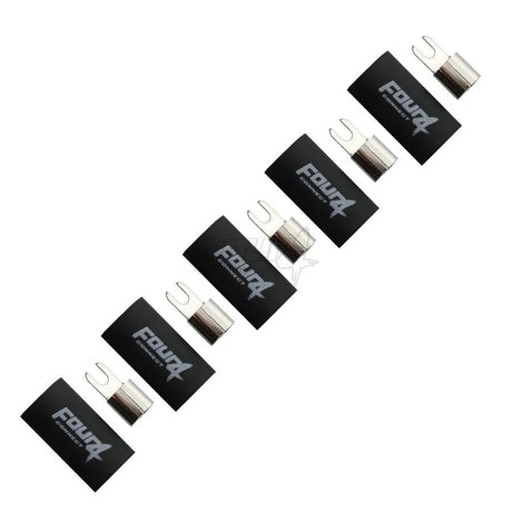 FOUR Connect 4-690833 M4 šakutės jungtis 35mm², 5x juoda - Šakutės jungtys su juoda izoliacija