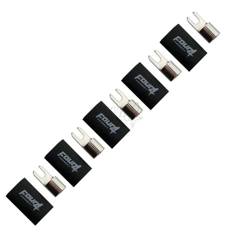 FOUR Connect 4-690837 M4 šakutinis jungiklis 20mm², 5x juodas - Šakutinių jungčių eilė su logotipu