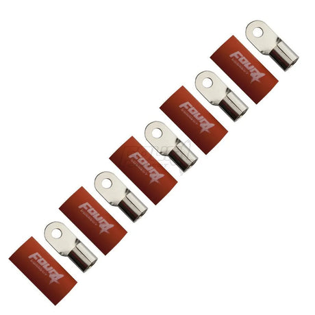 FOUR Connect 4-690935 M6 žiedinė jungtis 35mm², 5x raudona - Penki raudoni žiediniai gnybtai iš eilės
