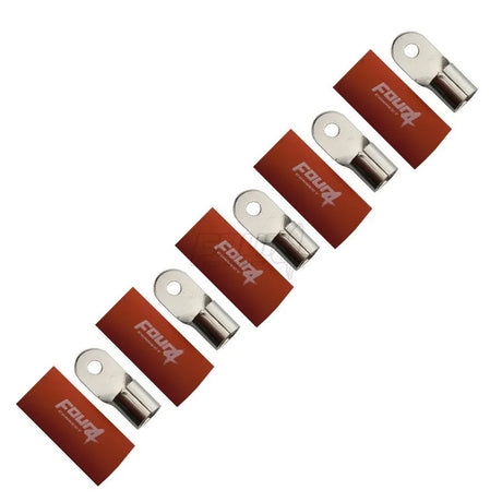 FOUR Connect 4-690936 M6 žiedinė jungtis 50mm², 5x raudona - Raudonos izoliacijos žiedinės jungtys iš eilės
