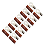 FOUR Connect 4-690941 M8 žiedinė jungtis 10mm², 10x raudona - Raudonos jungtys su logotipu iš arti