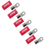 FOUR Connect 4-690943 M8 žiedinė jungtis 35mm², 5x raudona - Penki raudoni žiediniai jungtys iš eilės