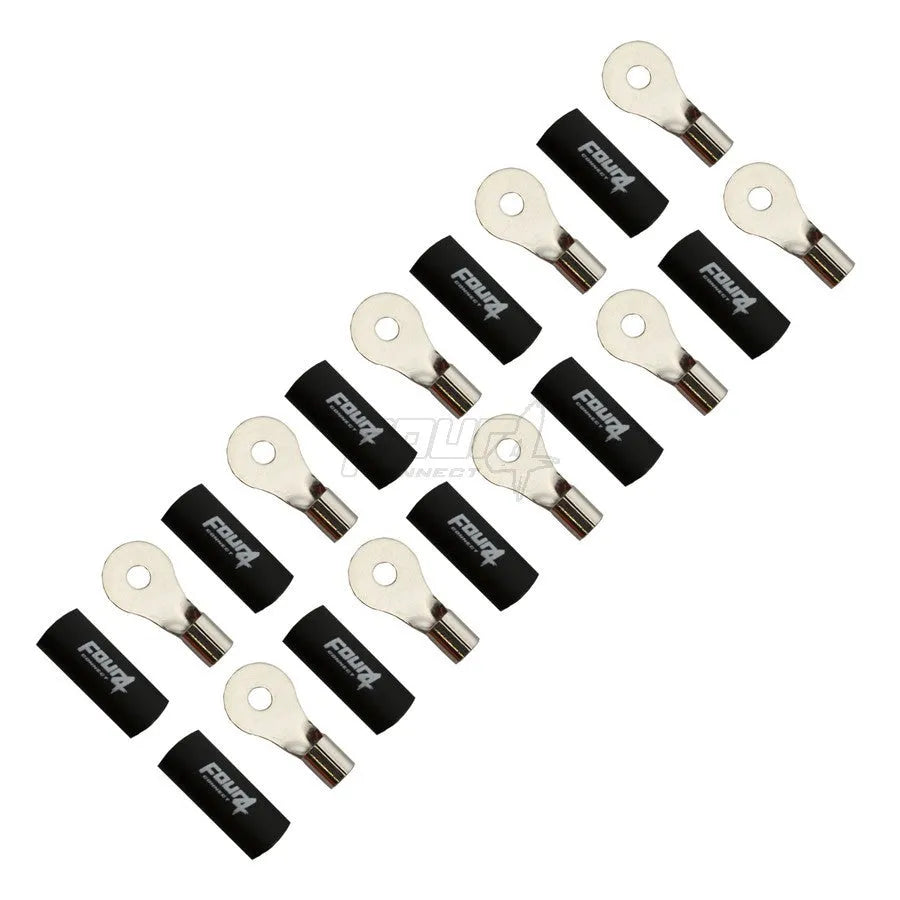 FOUR Connect 4-690951 M4 žiedinė jungtis 10mm², 10x juoda