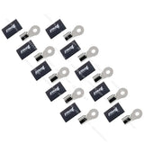 FOUR Connect 4-690954 M6 žiedinė jungtis 20mm², 10x juoda - detalus vaizdas su pakuote