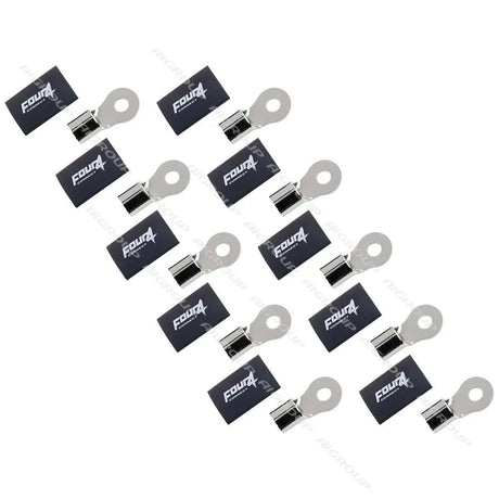FOUR Connect 4-690954 M6 žiedinė jungtis 20mm², 10x juoda - detalus vaizdas su pakuote