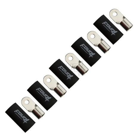 FOUR Connect 4-690955 M6 žiedinė jungtis 35mm², 5x juoda - Penki žiediniai gnybtai su logotipu