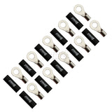 FOUR Connect 4-690961 M8 žiedinė jungtis 10mm², 10x juoda - dešimt juodų žiedinių jungčių su logotipu