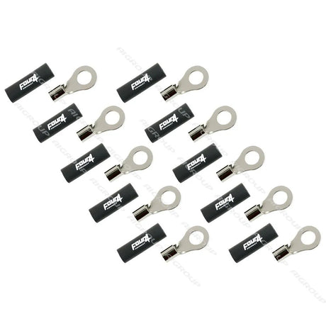 FOUR Connect 4-690961 M8 žiedinė jungtis 10mm², 10x juoda