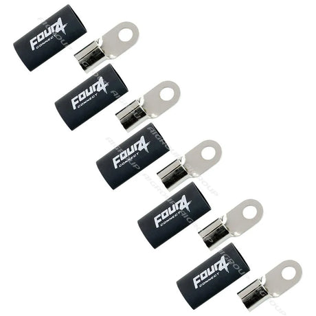 FOUR Connect 4-690963 M8 žiedinė jungtis 35mm², 5x juoda - Kelių jungčių išdėstymas įstrižai
