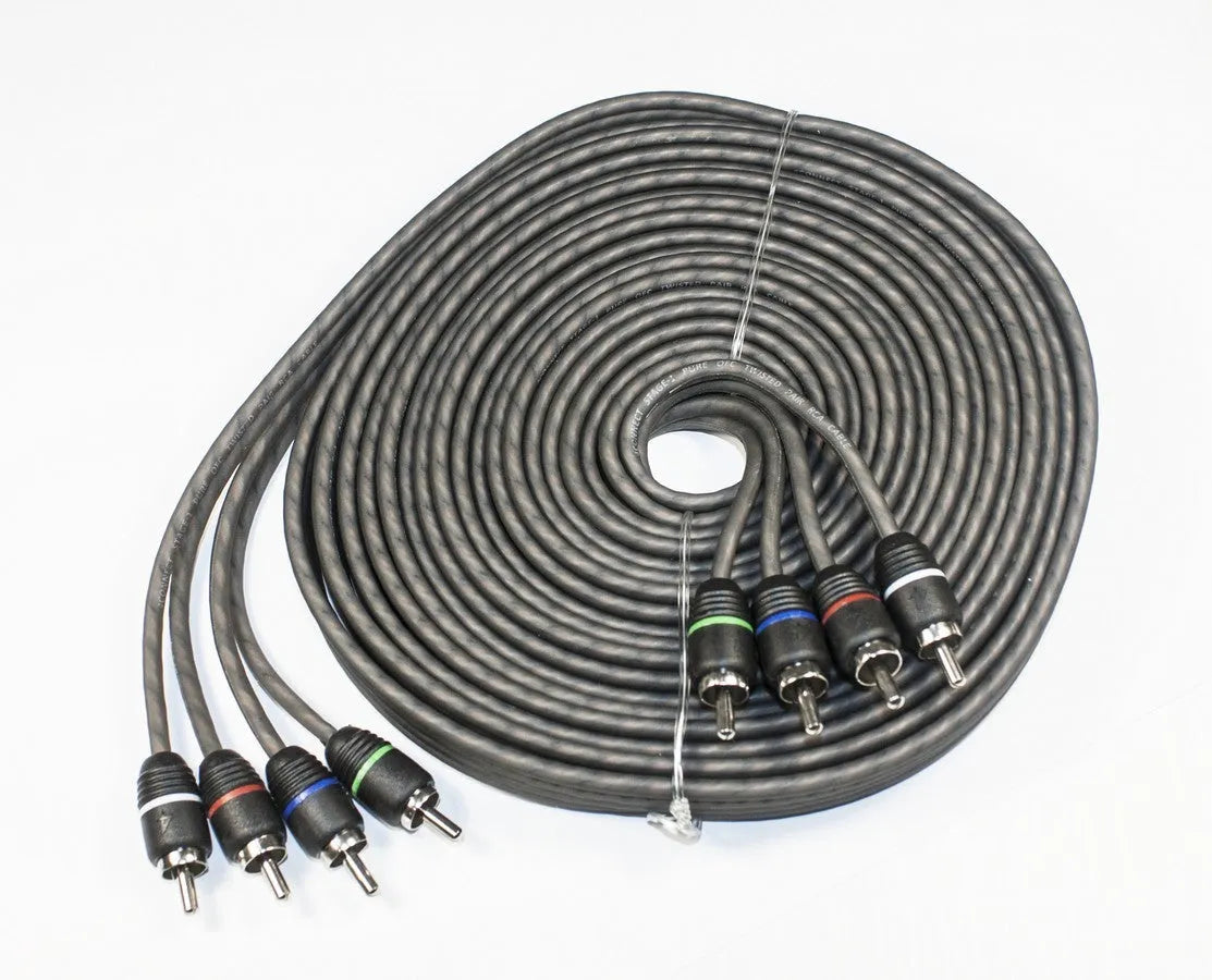 FOUR Connect 4-800156 STAGE1 RCA-cable 5.5m, 4ch - susukti keturių kanalų RCA kabeliai su jungtimis