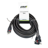 FOUR Connect 4-800160 Basic RCA 5.0m - kampinės RCA jungtys su raudona žyma