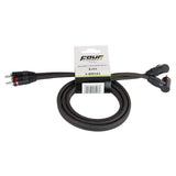 FOUR Connect 4-800161 Basic RCA 1.0m - kampinės jungtys su pakuote ir etikete
