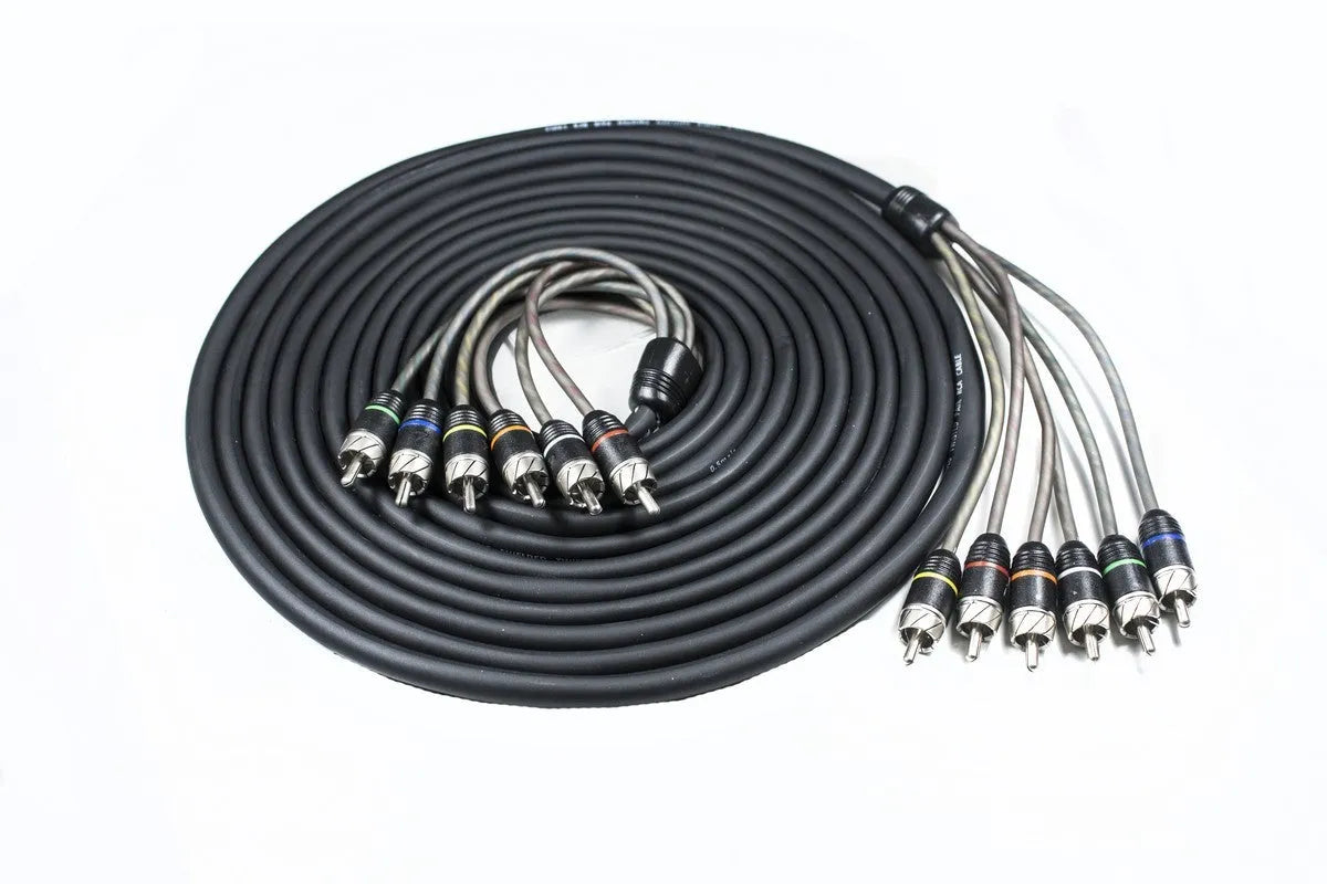 FOUR Connect 4-800257 STAGE2 RCA-laidas 5.5m, 6ch - 6 spalvotų RCA jungčių grupė iš ritės