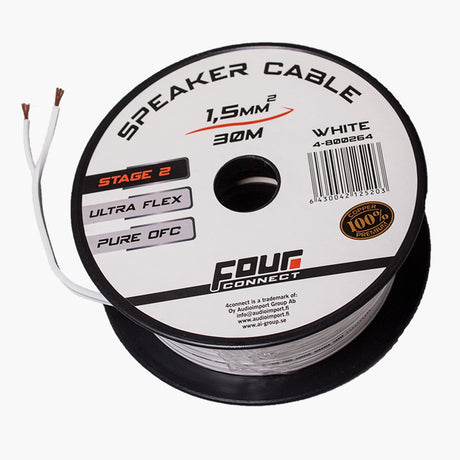 FOUR Connect 4-800264 OFC-minispool baltas 2x1.5mm2, 30m